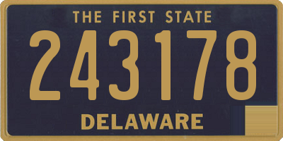 DE license plate 243178