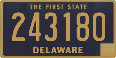 DE license plate 243180