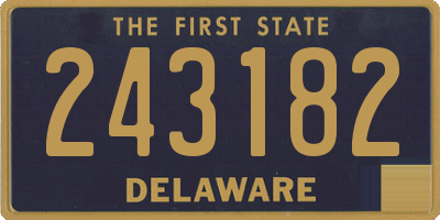 DE license plate 243182