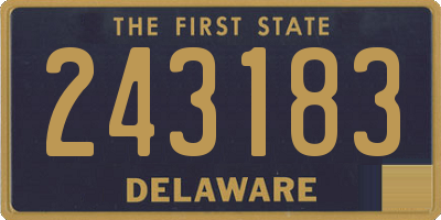 DE license plate 243183