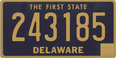 DE license plate 243185