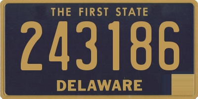 DE license plate 243186