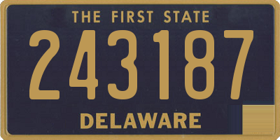 DE license plate 243187