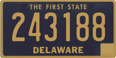 DE license plate 243188