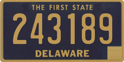 DE license plate 243189