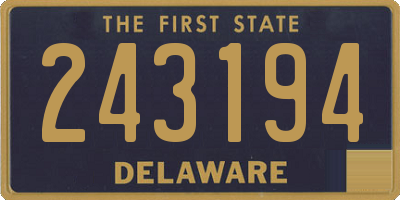 DE license plate 243194