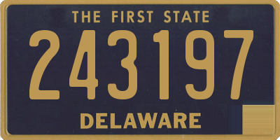 DE license plate 243197
