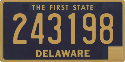 DE license plate 243198