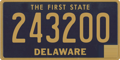 DE license plate 243200