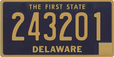 DE license plate 243201