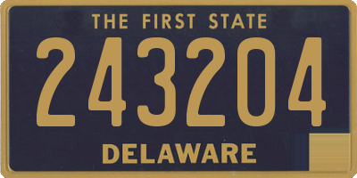 DE license plate 243204