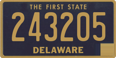 DE license plate 243205