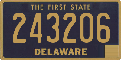 DE license plate 243206