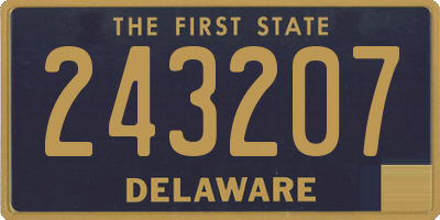 DE license plate 243207