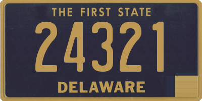 DE license plate 24321