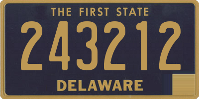 DE license plate 243212