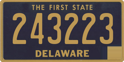 DE license plate 243223