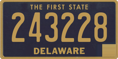 DE license plate 243228
