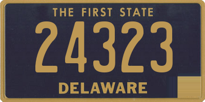 DE license plate 24323