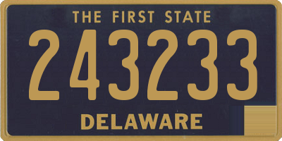 DE license plate 243233