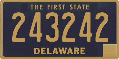 DE license plate 243242