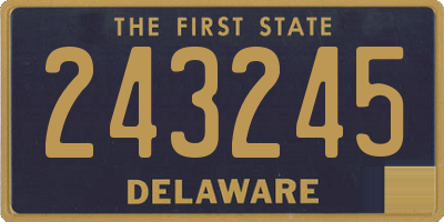 DE license plate 243245