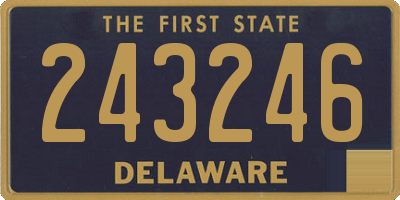 DE license plate 243246