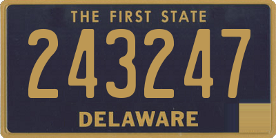 DE license plate 243247