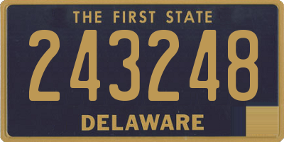 DE license plate 243248