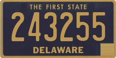DE license plate 243255
