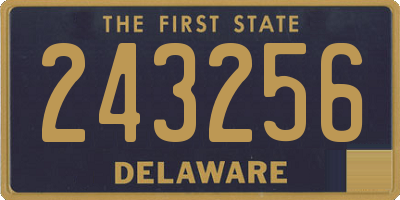DE license plate 243256