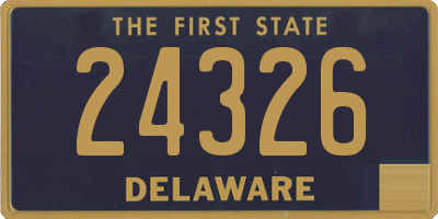 DE license plate 24326