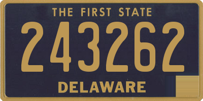 DE license plate 243262