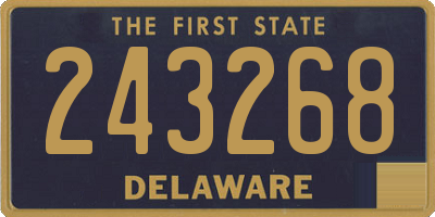 DE license plate 243268