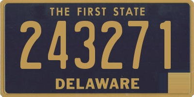 DE license plate 243271