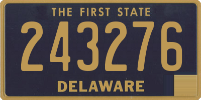 DE license plate 243276