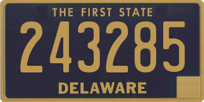 DE license plate 243285