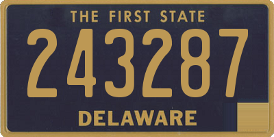 DE license plate 243287