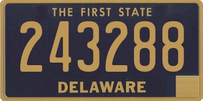 DE license plate 243288