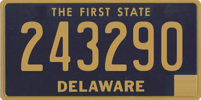 DE license plate 243290