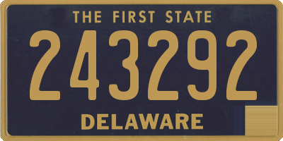 DE license plate 243292