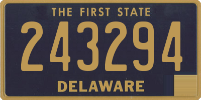 DE license plate 243294