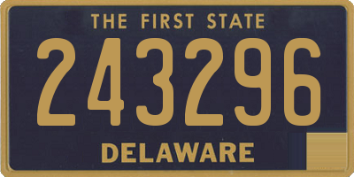 DE license plate 243296