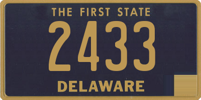 DE license plate 2433