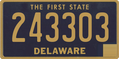 DE license plate 243303
