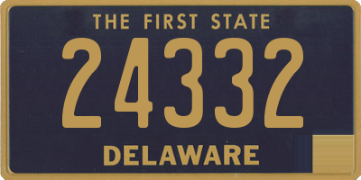 DE license plate 24332