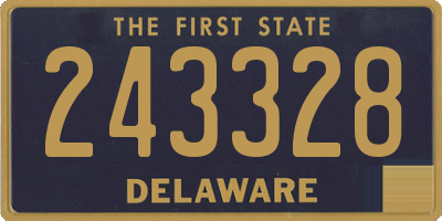 DE license plate 243328