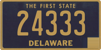 DE license plate 24333