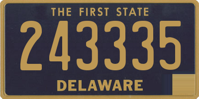 DE license plate 243335