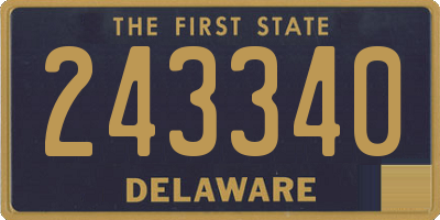 DE license plate 243340